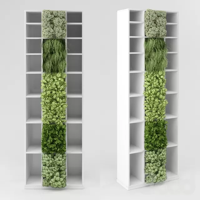 Bookshelf with vertical garden PART_1 – 208695