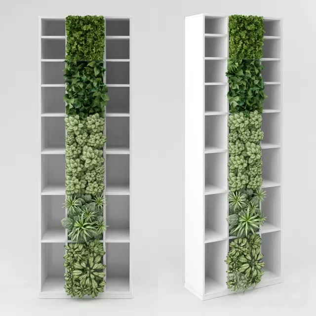 Bookshelf with vertical garden PART_2 – 208697
