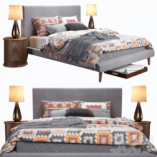 3DSKY MODELS – BED 3D MODELS – BED 1 – No.037