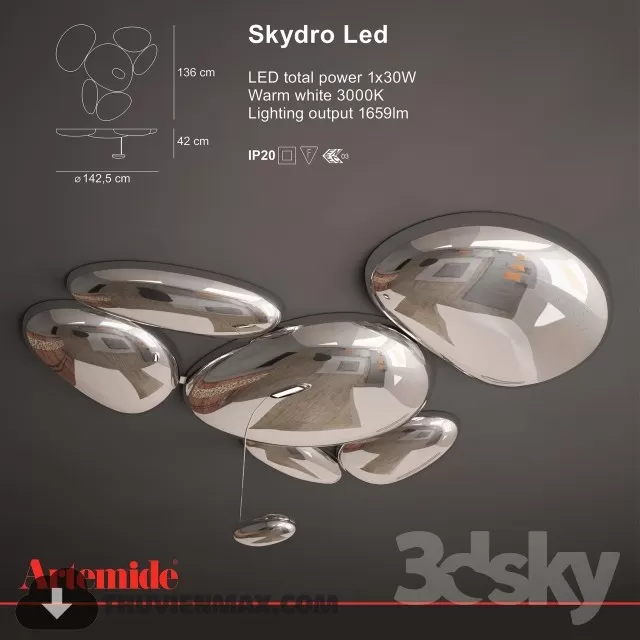 3DSKY MODELS – CEILING LIGHT 3D MODELS