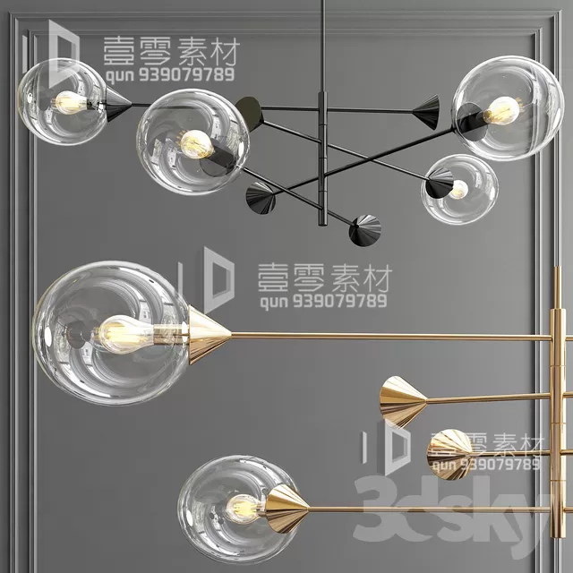 3DSKY MODELS – CEILING LIGHT – No.047