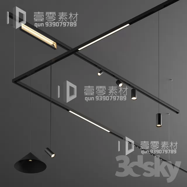 3DSKY MODELS – CEILING LIGHT – No.072