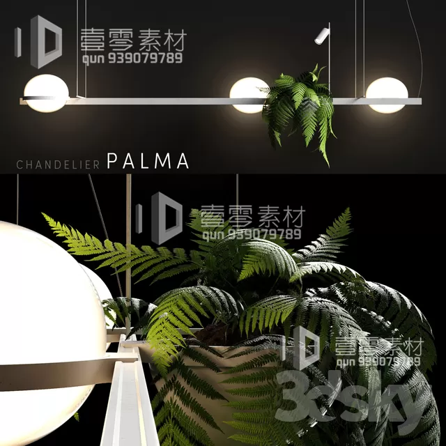 3DSKY MODELS – CEILING LIGHT – No.090