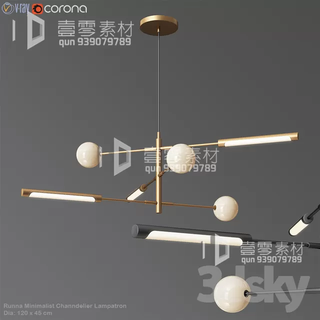 3DSKY MODELS – CEILING LIGHT – No.124