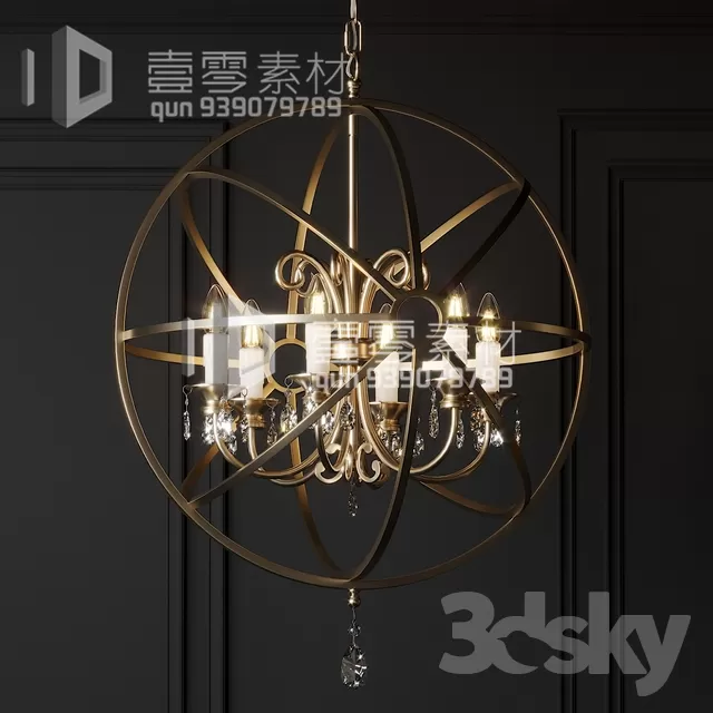 3DSKY MODELS – CEILING LIGHT – No.163