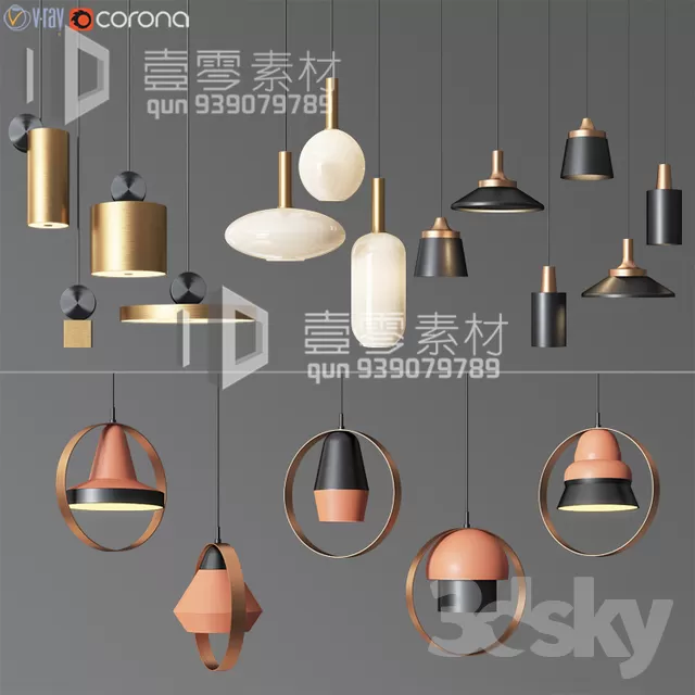 3DSKY MODELS – CEILING LIGHT – No.174