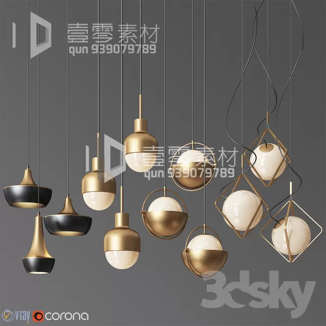 3DSKY MODELS – CEILING LIGHT – No.196