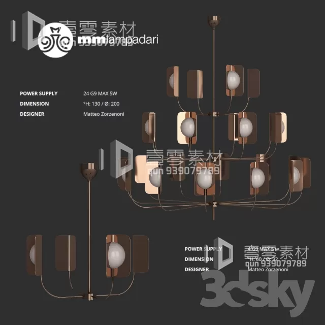 3DSKY MODELS – CEILING LIGHT – No.242