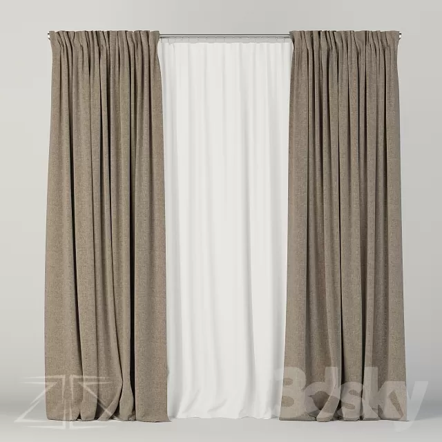3DSKY PRO MODEL - CURTAIN 3D MODELS 