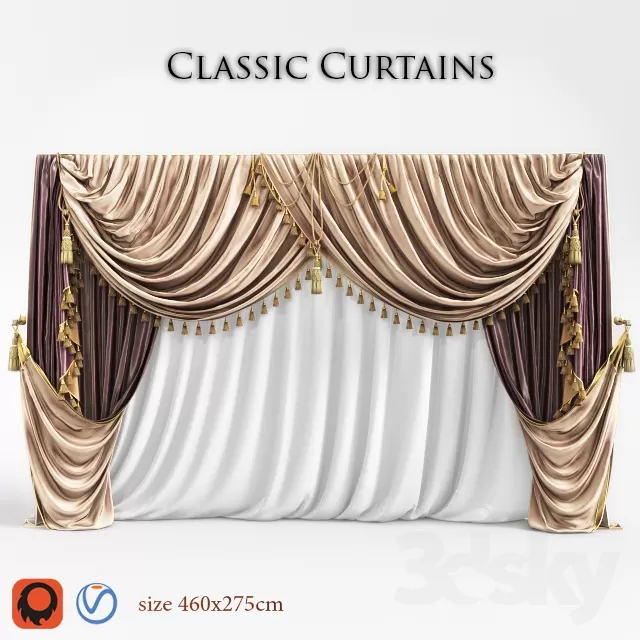 3DSKY MODELS – CURTAIN 3D MODELS – 124
