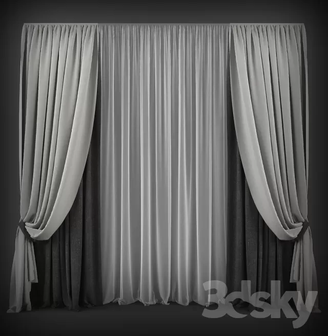 3DSKY MODELS - CURTAIN 3D MODELS