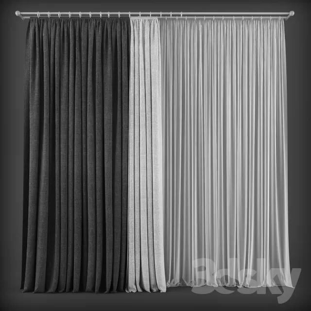 3DSKY MODELS - CURTAIN 3D MODELS