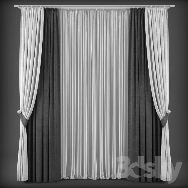 3DSKY MODELS - CURTAIN 3D MODELS