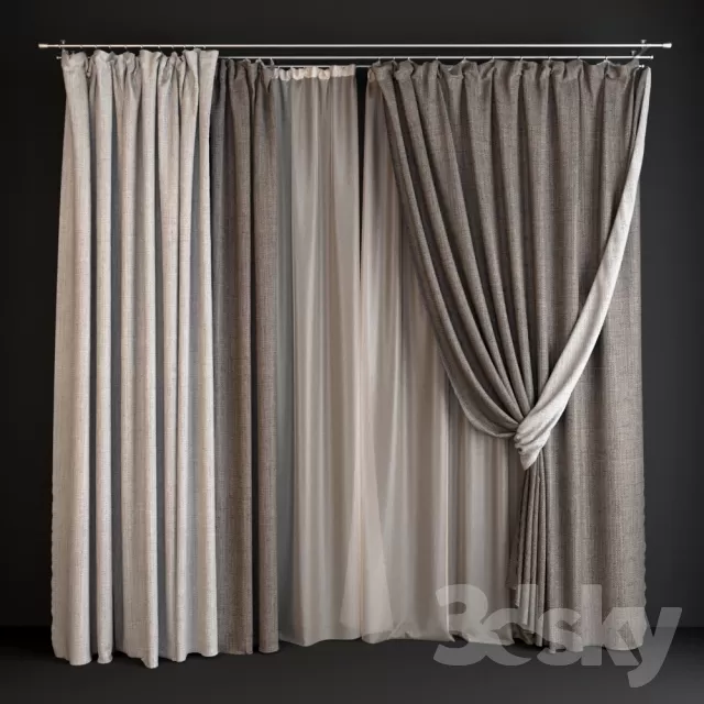 3DSKY MODELS - CURTAIN 3D MODELS