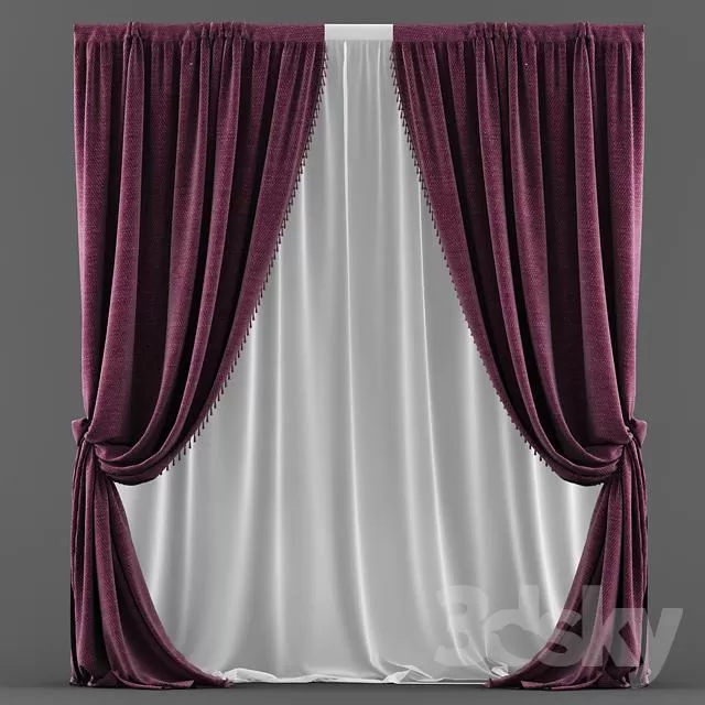3DSKY MODELS – CURTAIN 3D MODELS – 054