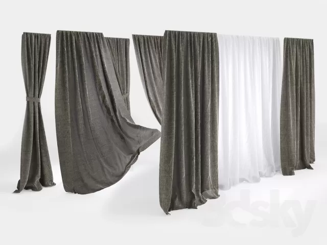 3DSKY MODELS - CURTAIN 3D MODELS