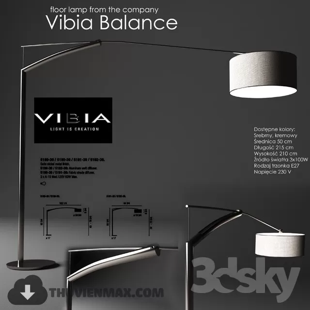 3DSKY MODELS – LIGHTING – Lighting 3D Models – Floor lamp – 034