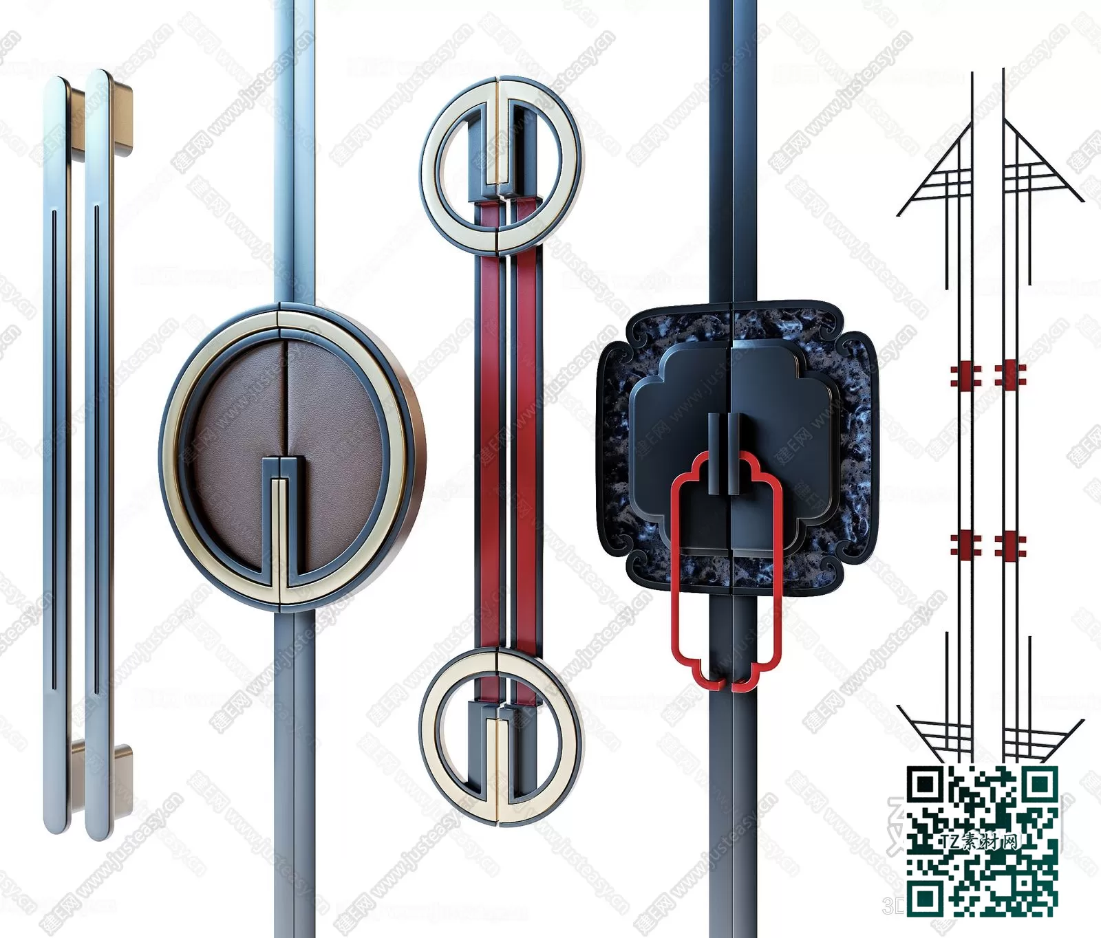 3DSKY MODELS – HANDLE DOOR 3D MODELS – 018