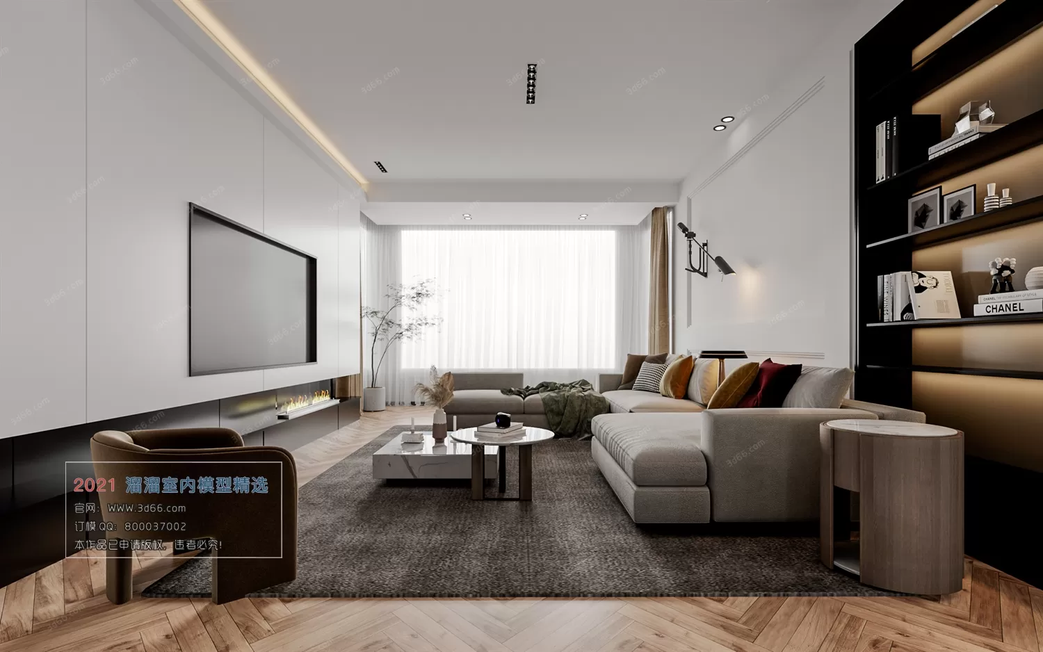 3DSKY PRO MODELS – LIVING ROOM 3DS MAX