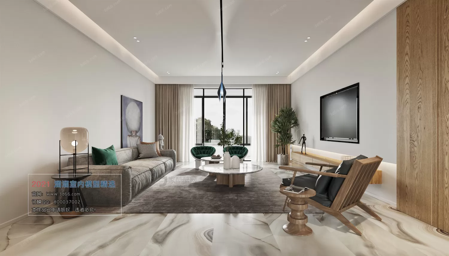 LIVING ROOM 3D MODELS - 3DSMAX