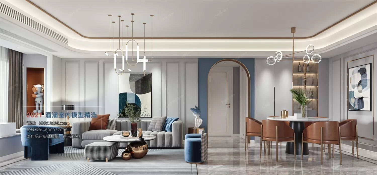 3DSKY PRO MODELS – LIVING ROOM 3DS MAX