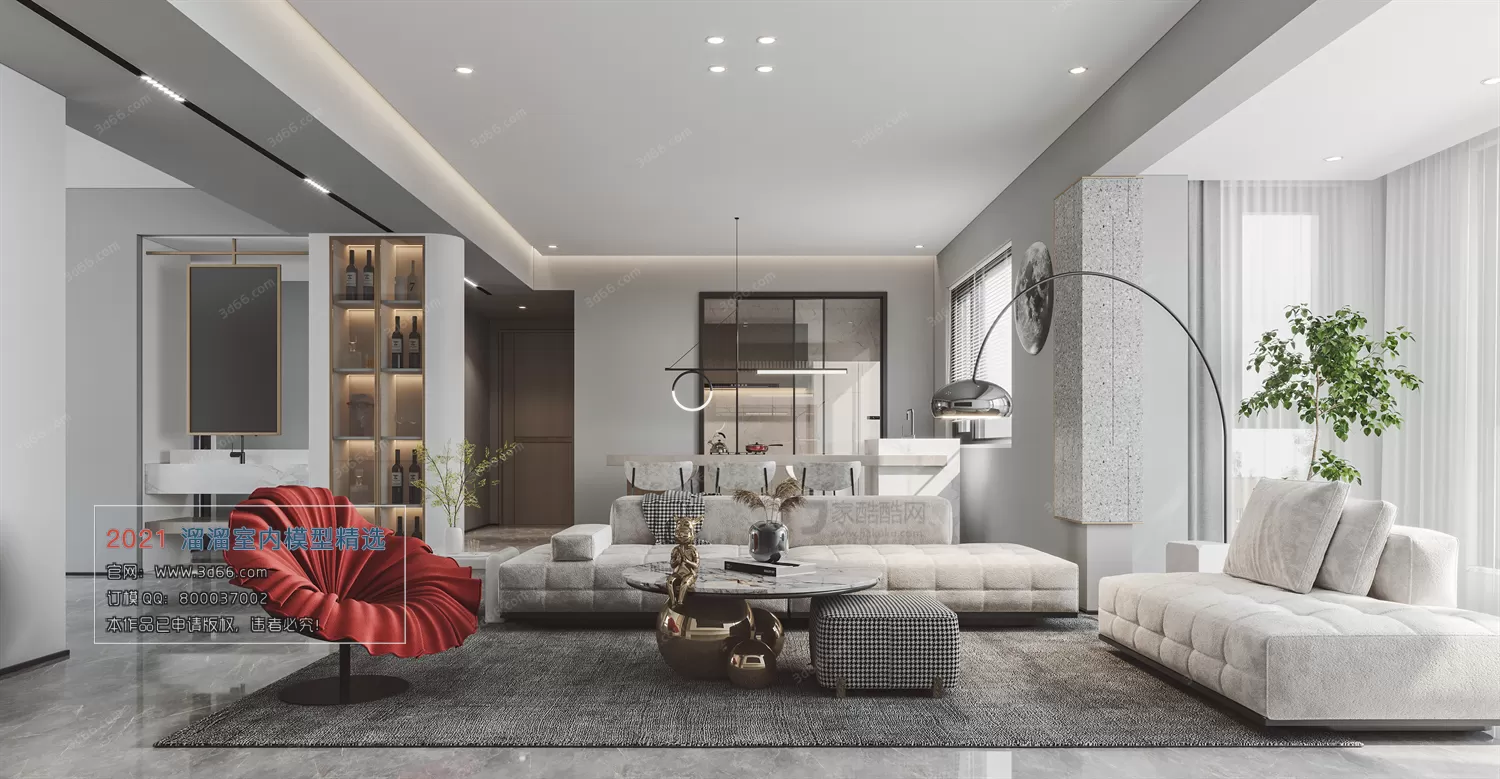 3DSKY PRO MODELS – LIVING ROOM 3DS MAX