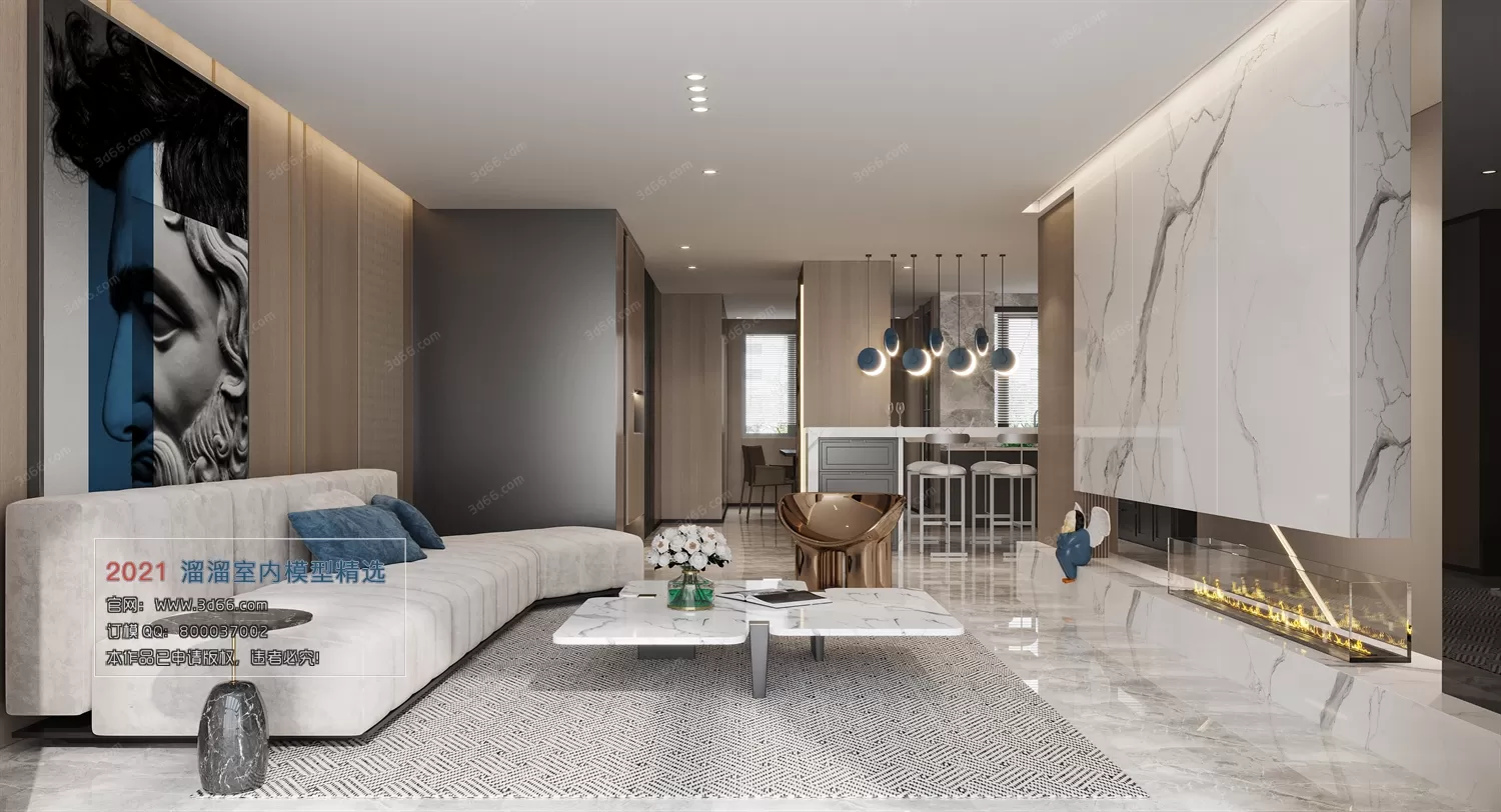 3DSKY PRO MODELS – LIVING ROOM 3DS MAX