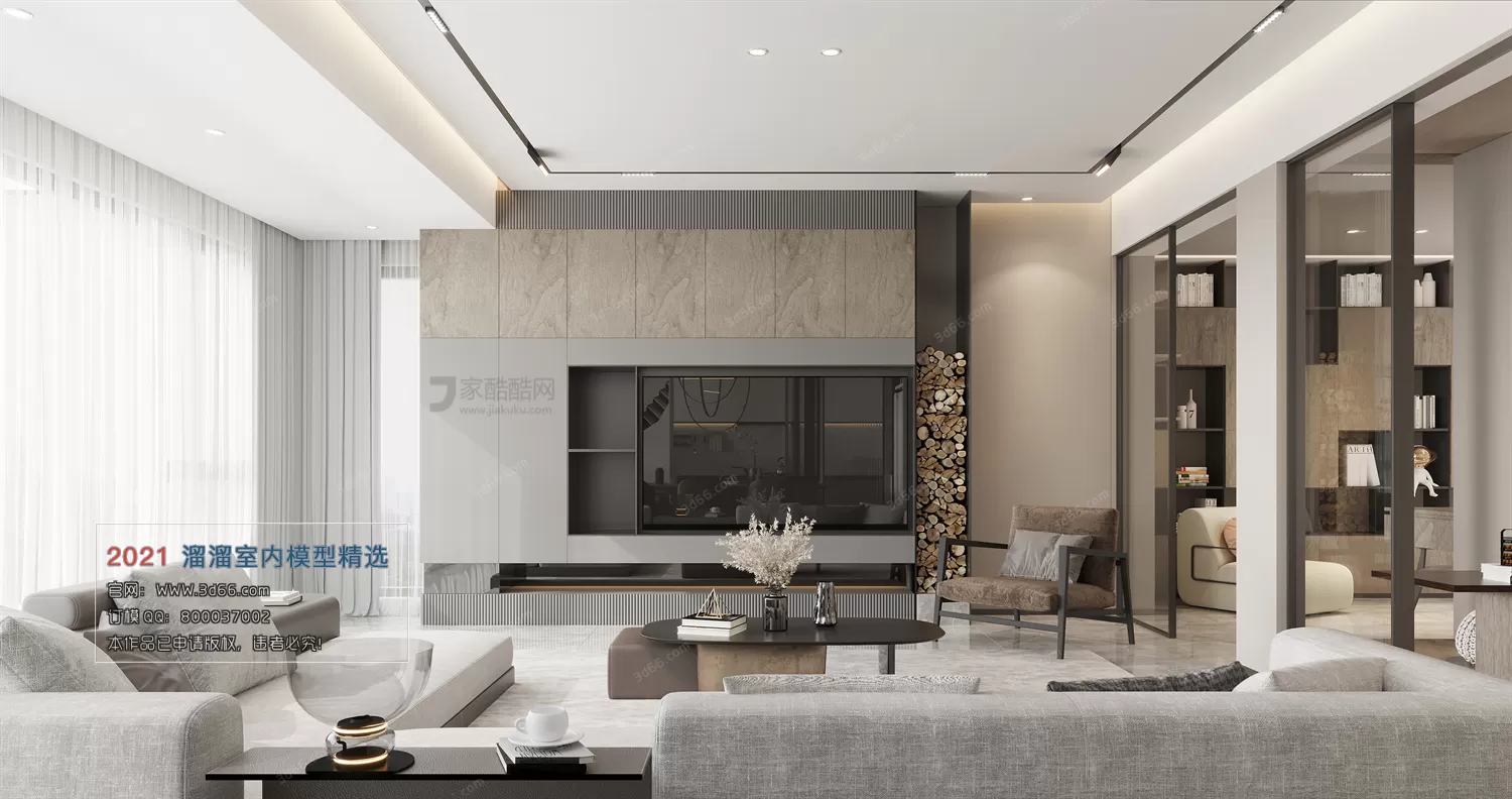 3DSKY PRO MODELS – LIVING ROOM 3DS MAX