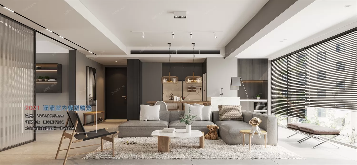 LIVING ROOM 3D MODELS - 3DSMAX