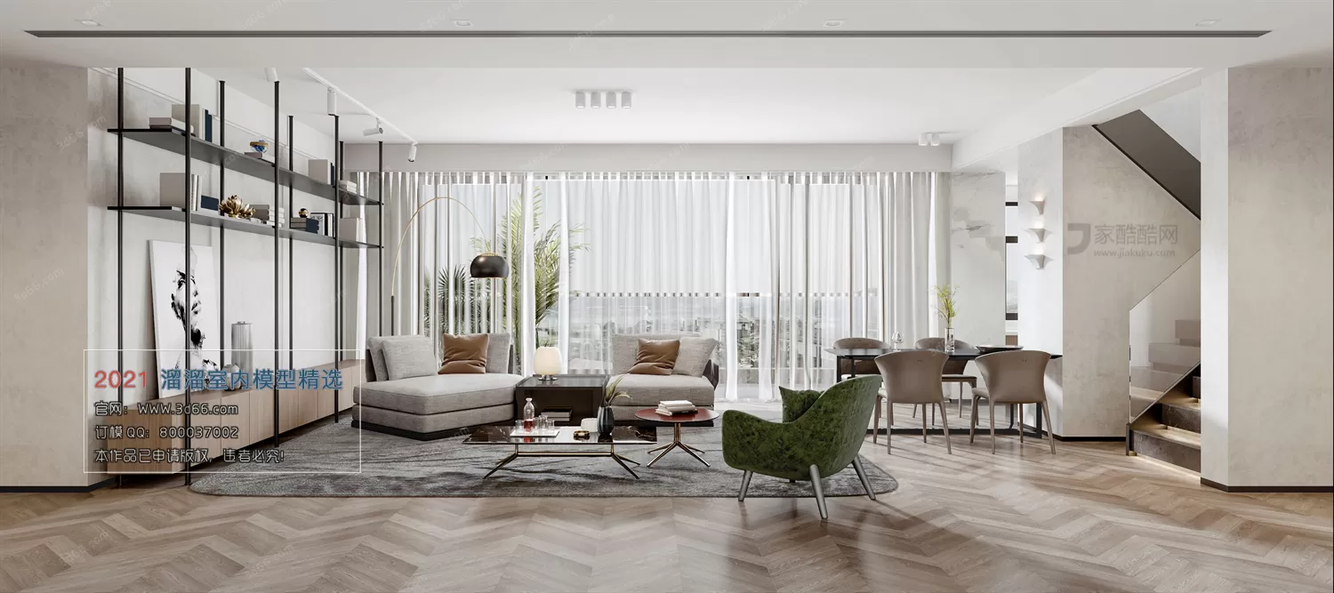 3DSKY PRO MODELS – LIVING ROOM 3DS MAX