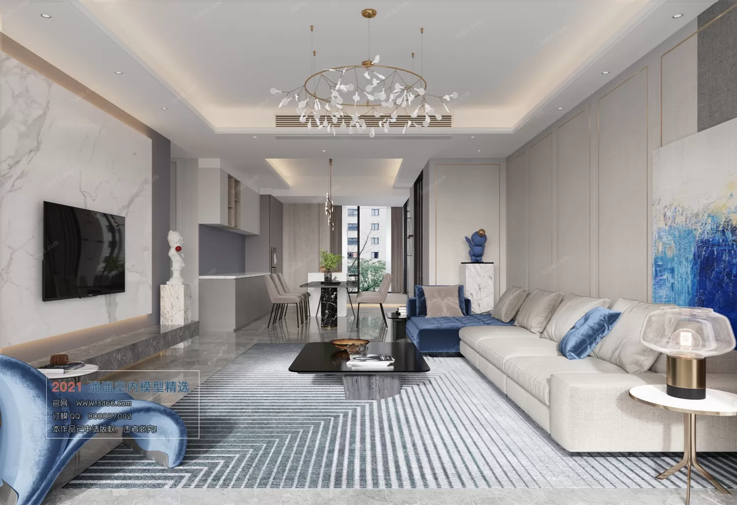 3DSKY PRO MODELS – LIVING ROOM 3DS MAX