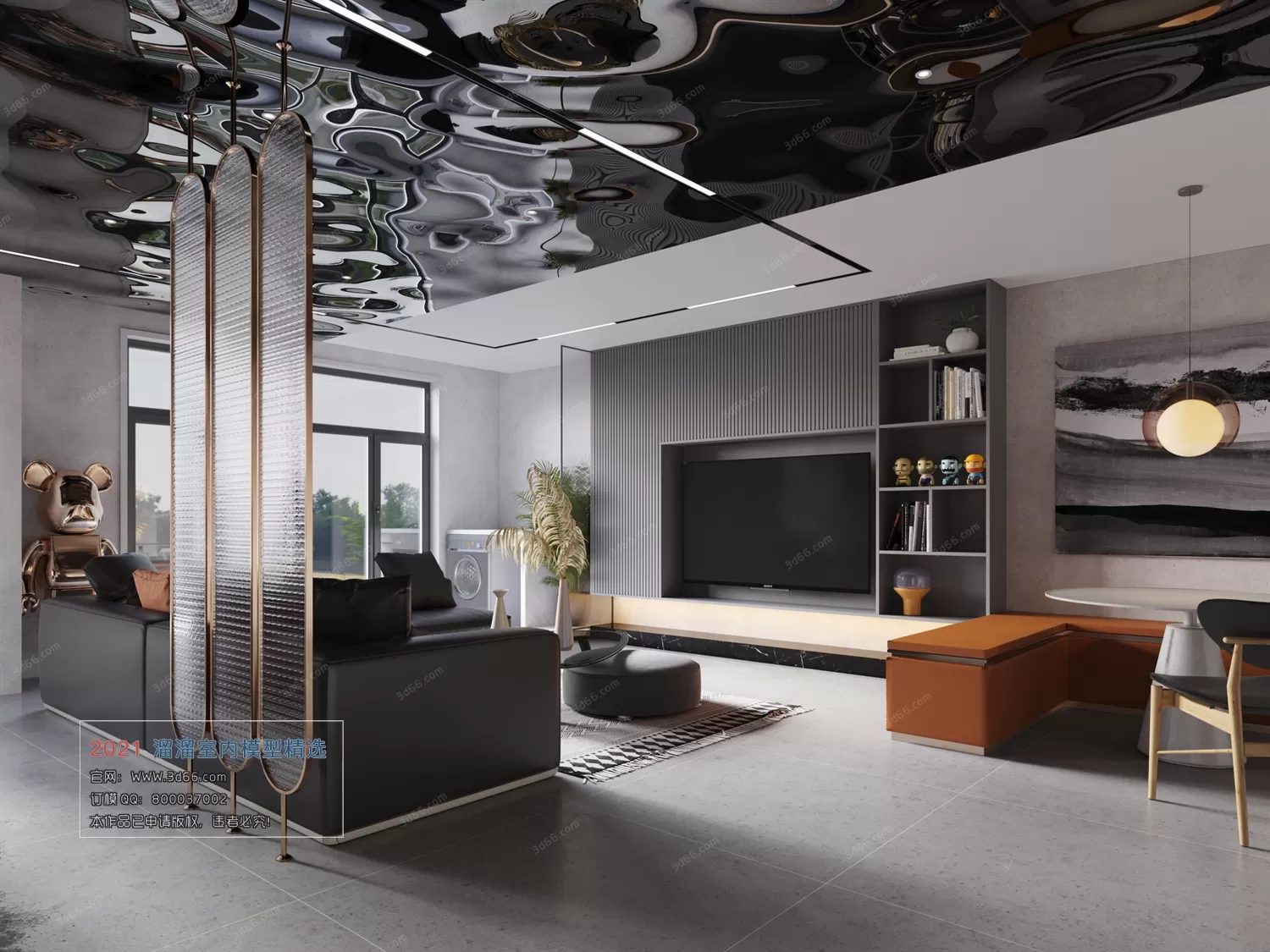 3DSKY PRO MODELS – LIVING ROOM 3DS MAX