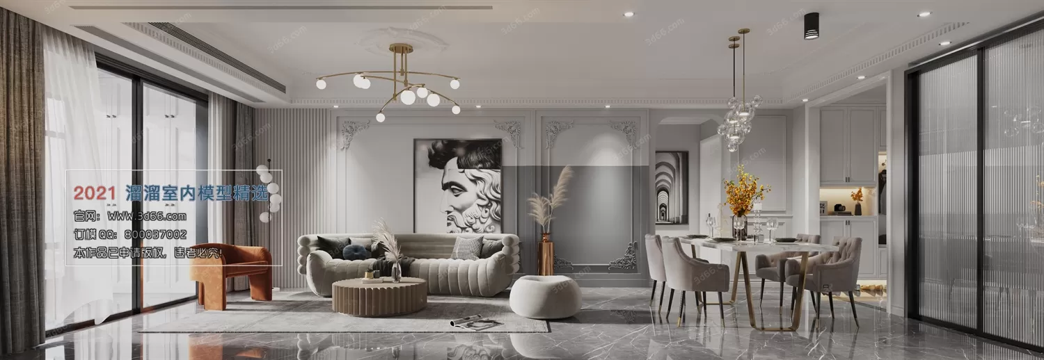 3DSKY PRO MODELS – LIVING ROOM 3DS MAX