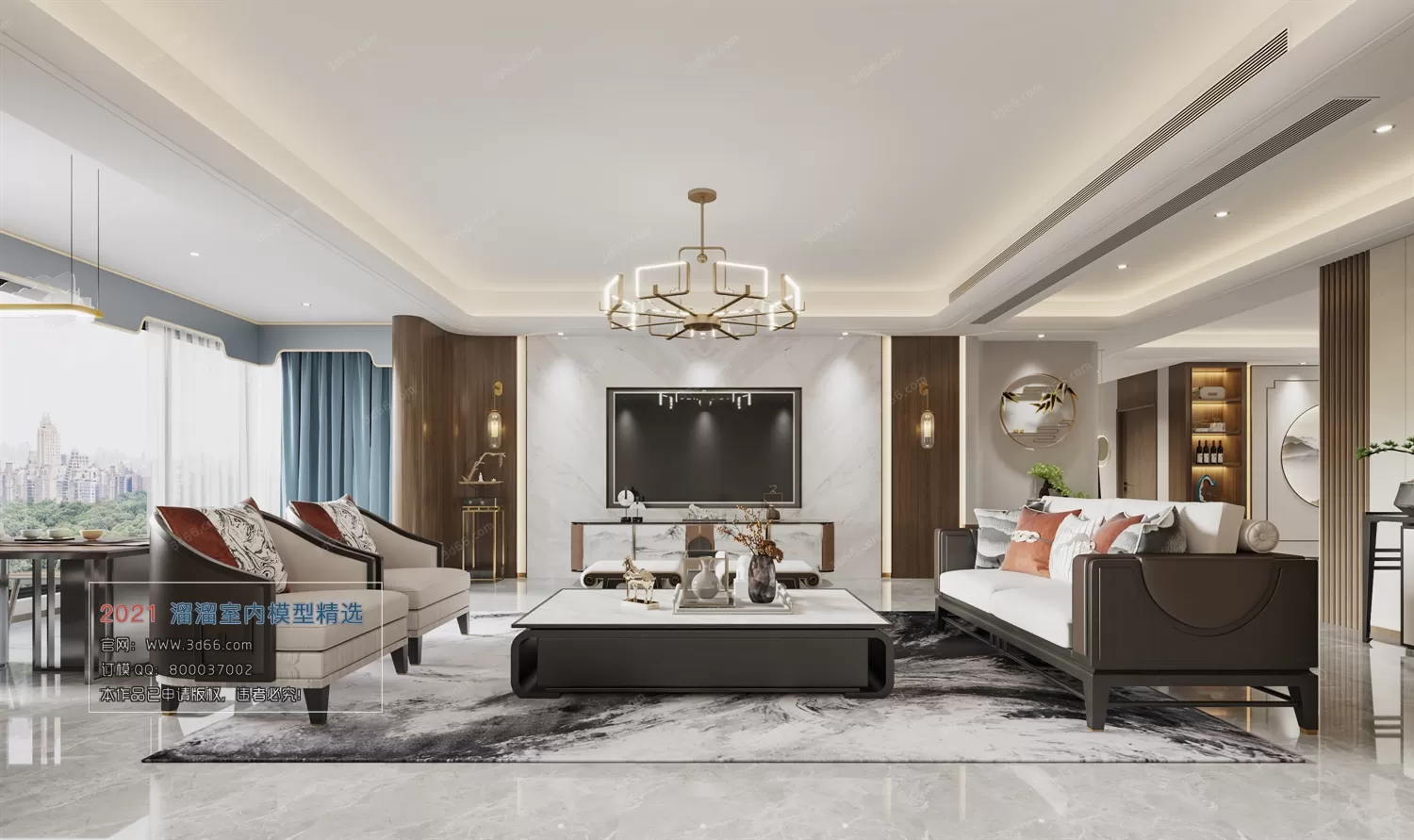 3DSKY PRO MODELS – LIVING ROOM 3DS MAX