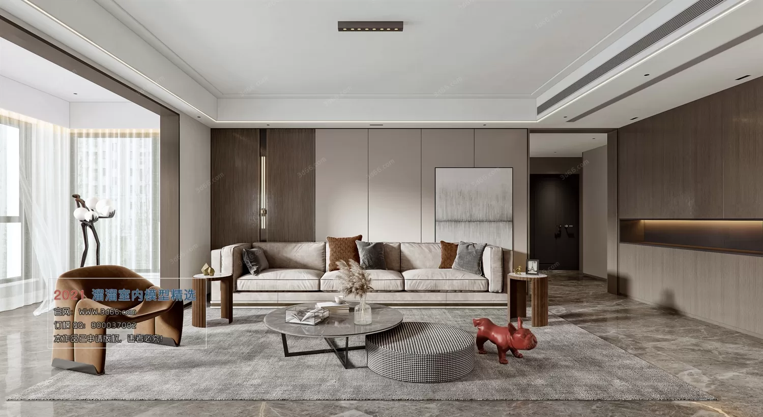 3DSKY PRO MODELS – LIVING ROOM 3DS MAX