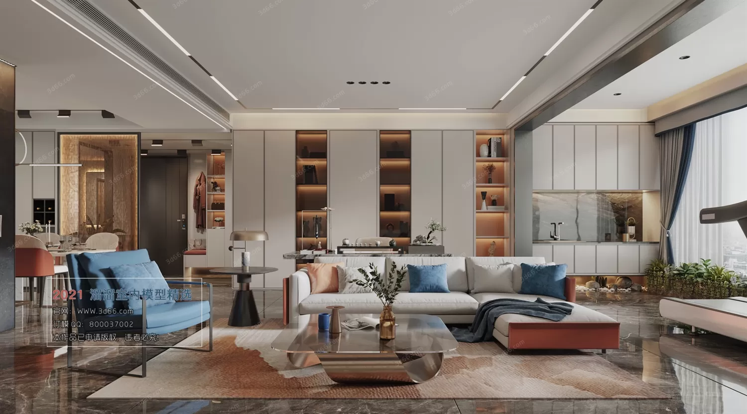 3DSKY PRO MODELS – LIVING ROOM 3DS MAX