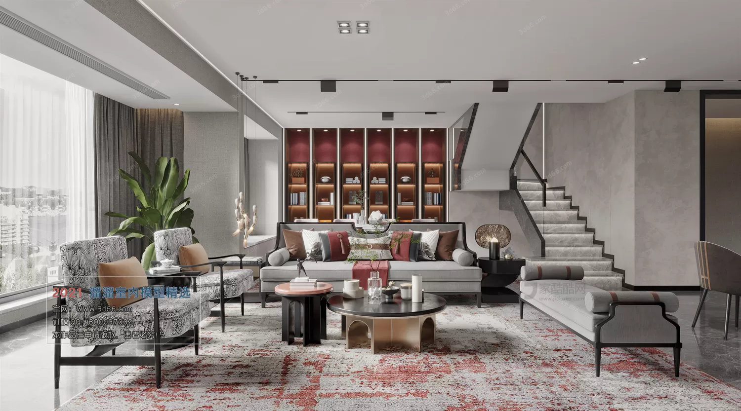 3DSKY PRO MODELS – LIVING ROOM 3DS MAX