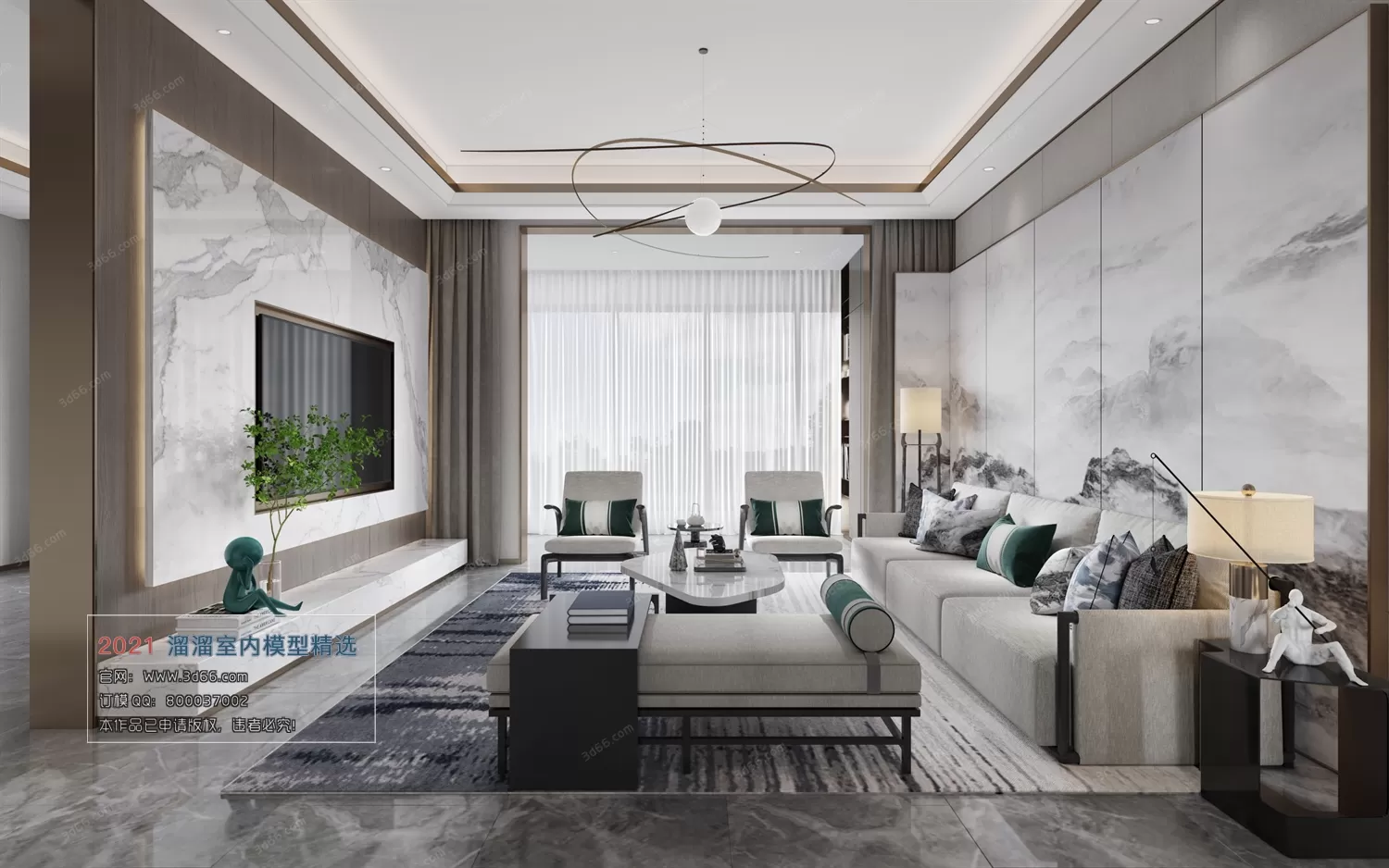 3DSKY PRO MODELS – LIVING ROOM 3DS MAX