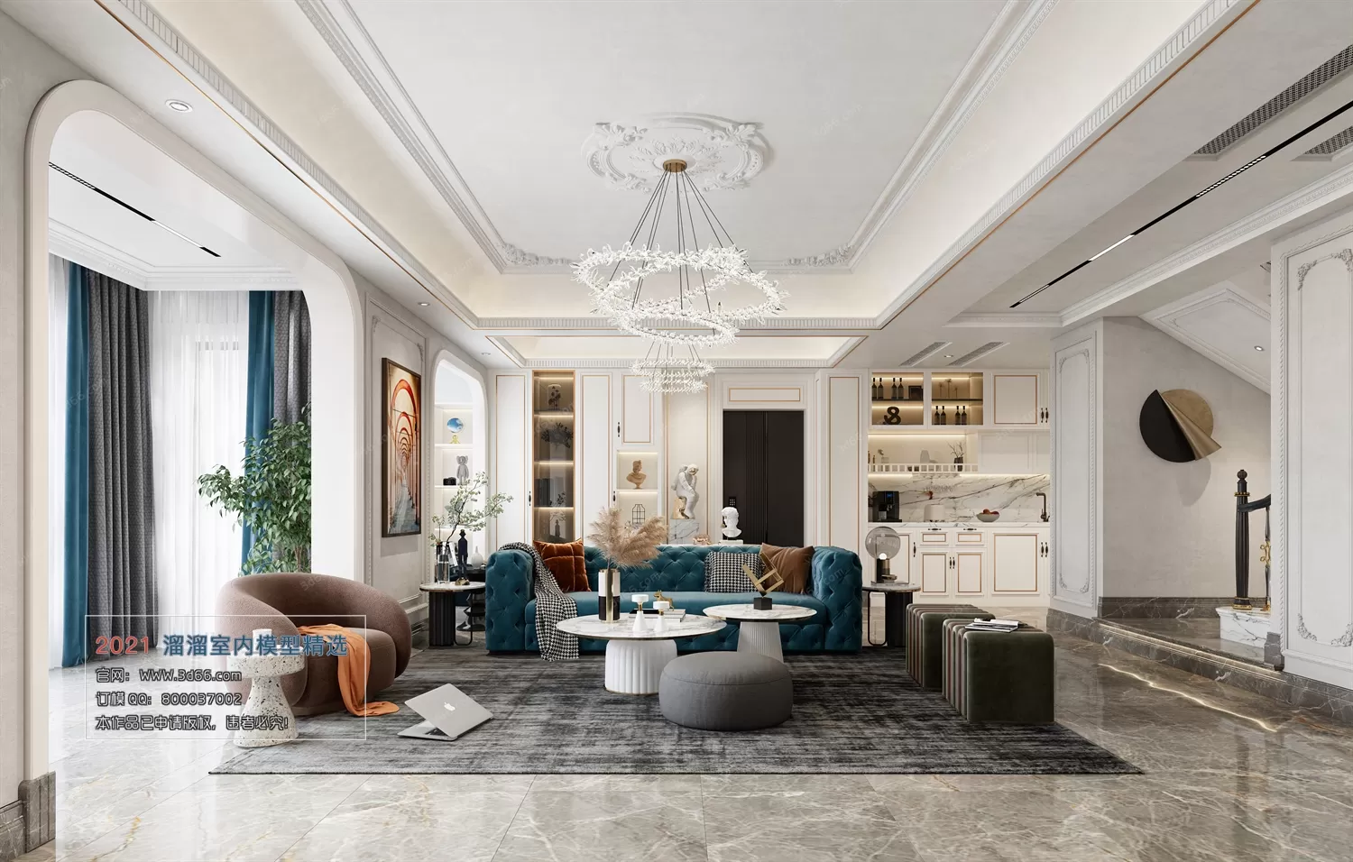 3DSKY PRO MODELS – LIVING ROOM 3DS MAX