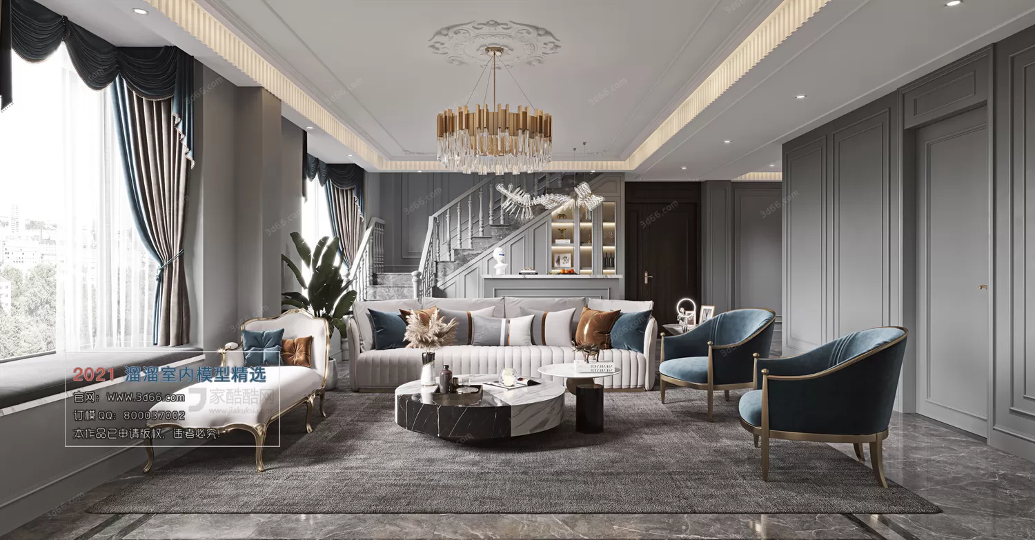 3DSKY PRO MODELS – LIVING ROOM 3DS MAX