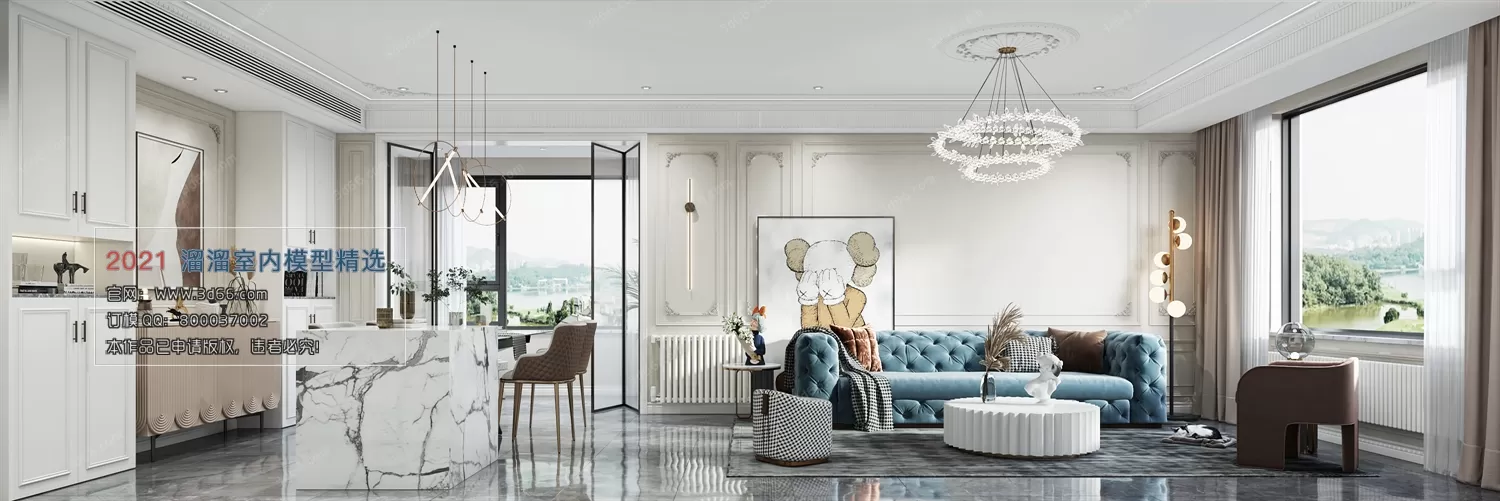 3DSKY PRO MODELS – LIVING ROOM 3DS MAX