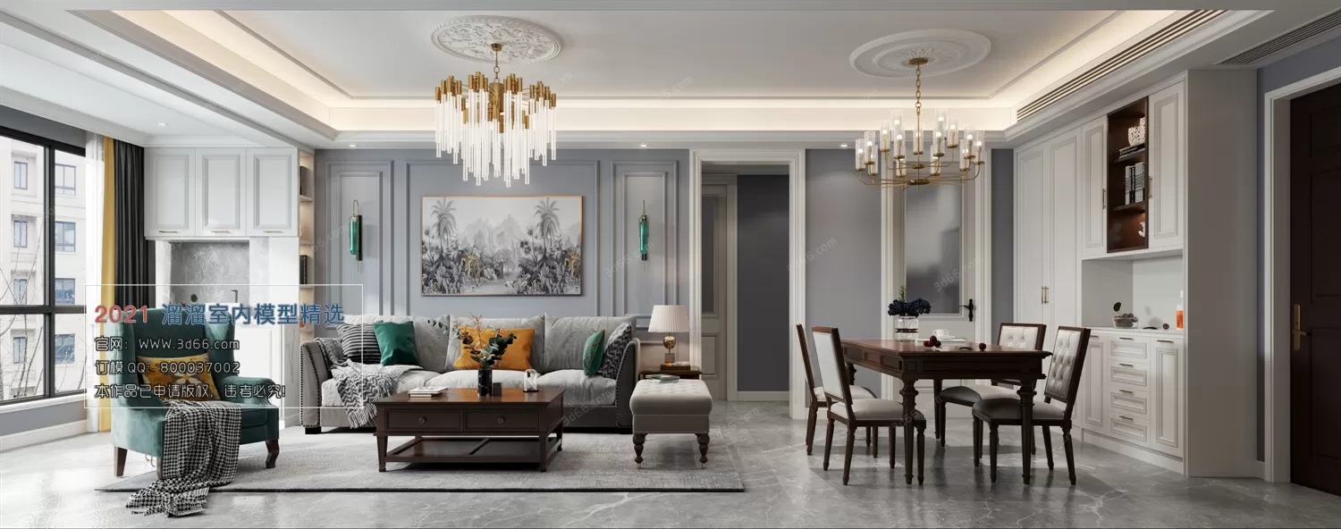 3DSKY PRO MODELS – LIVING ROOM 3DS MAX