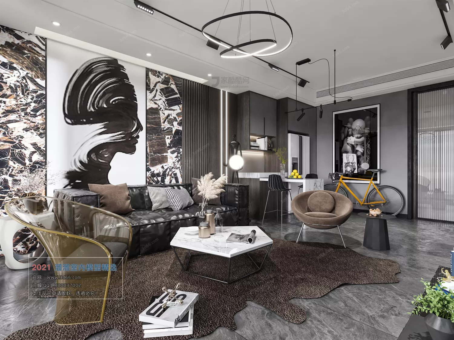 3DSKY PRO MODELS – LIVING ROOM 3DS MAX