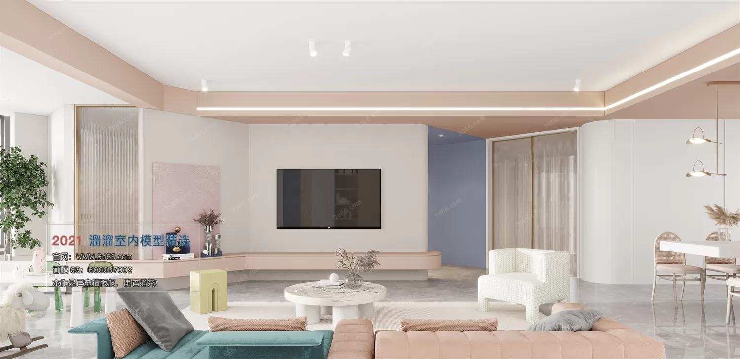 3DSKY PRO MODELS – LIVING ROOM 3DS MAX