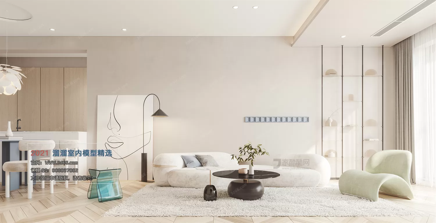 3DSKY PRO MODELS – LIVING ROOM 3DS MAX