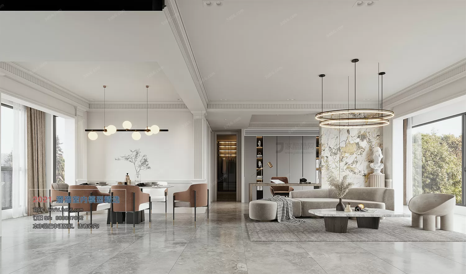 3DSKY PRO MODELS – LIVING ROOM 3DS MAX