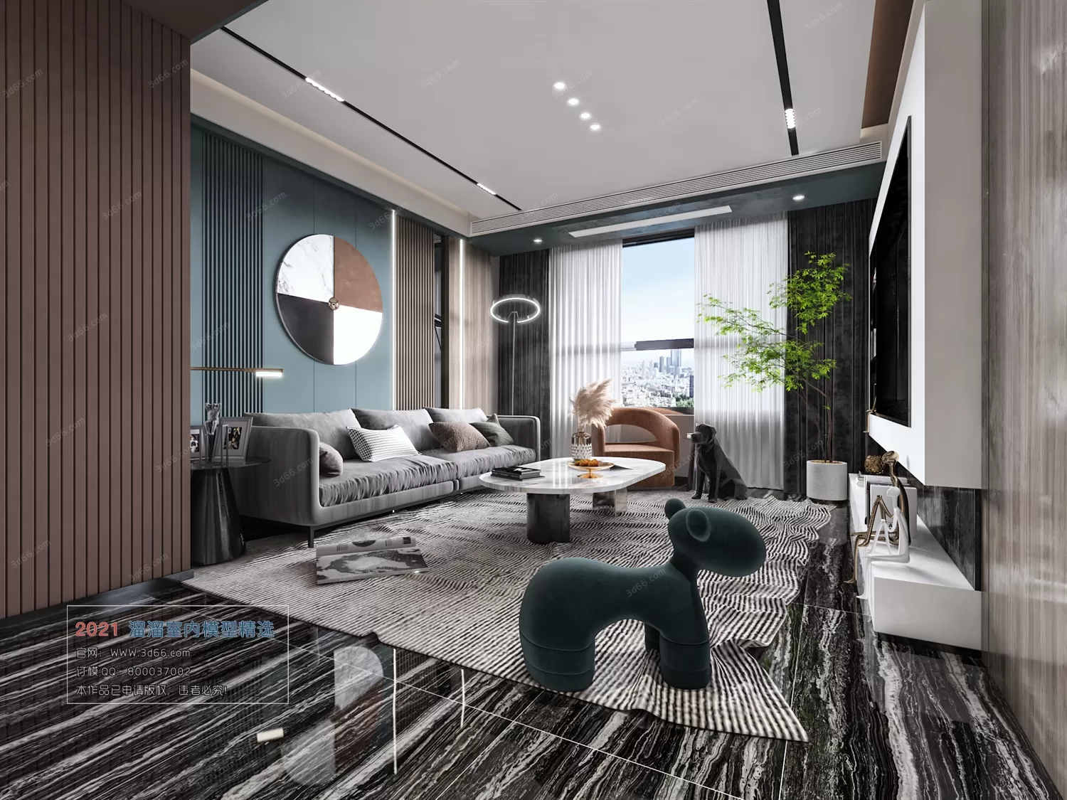 3DSKY PRO MODELS – LIVING ROOM 3DS MAX