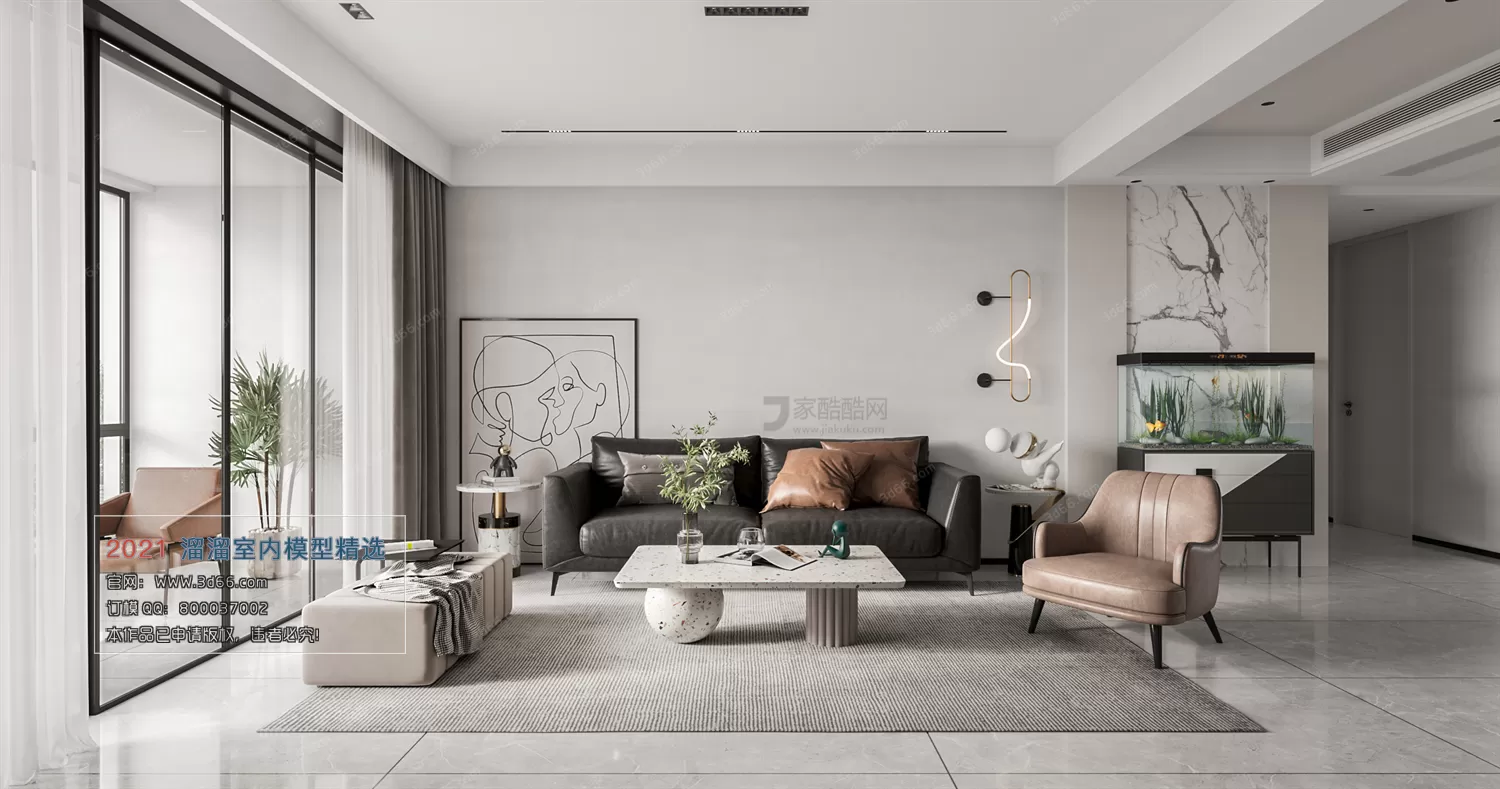 3DSKY PRO MODELS – LIVING ROOM 3DS MAX