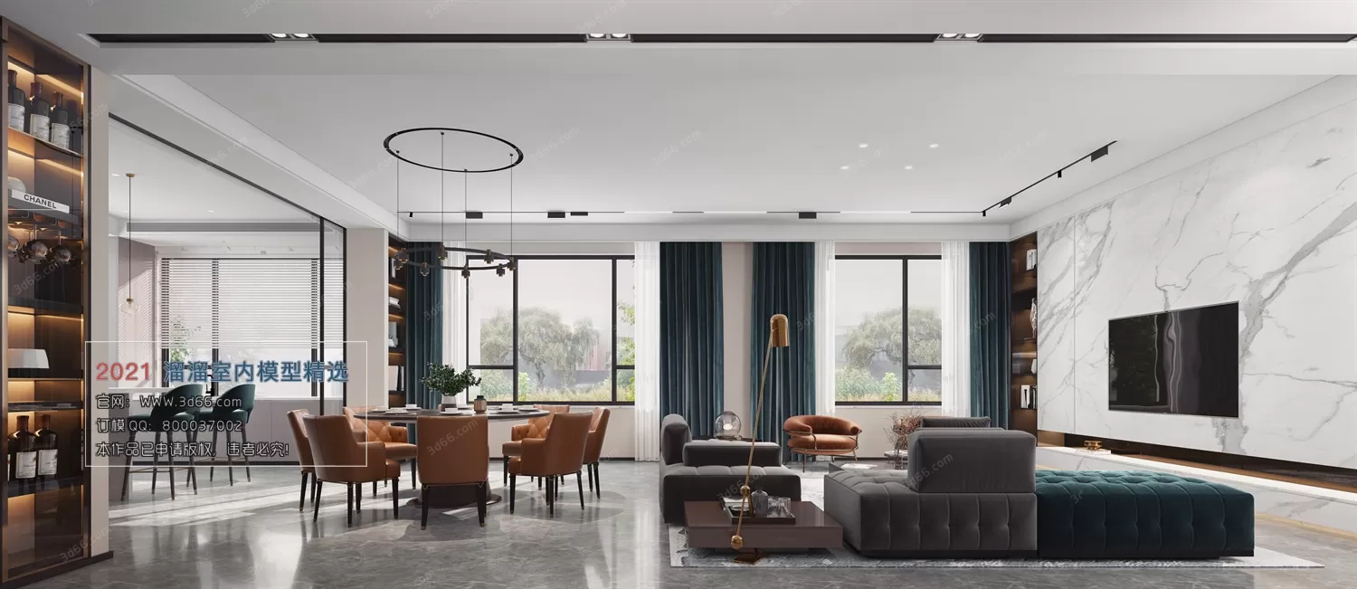 3DSKY PRO MODELS – LIVING ROOM 3DS MAX