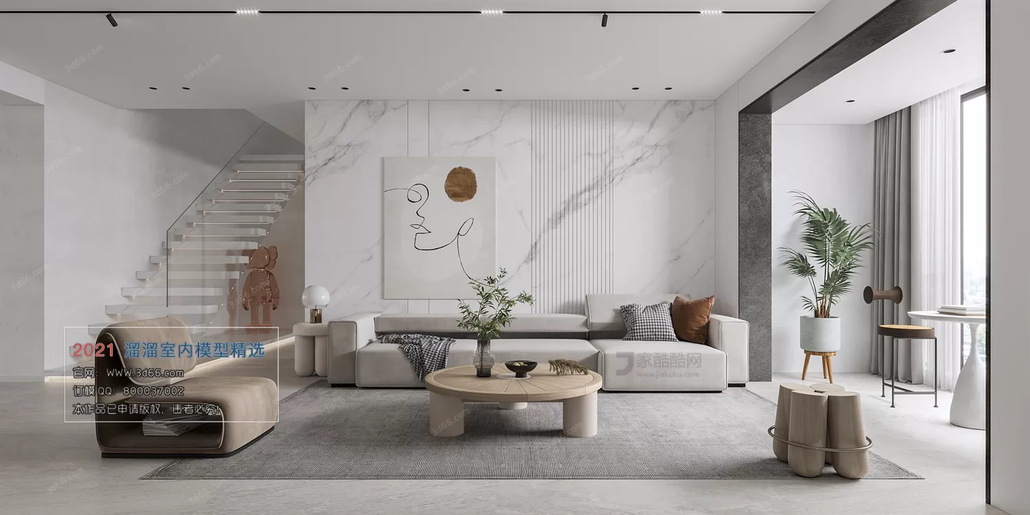 3DSKY PRO MODELS – LIVING ROOM 3DS MAX